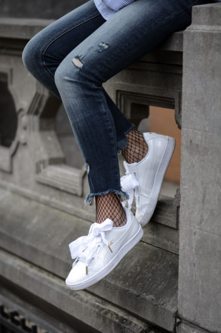 Résille en baskets- Pinterest