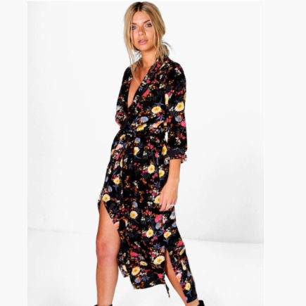 Robe chemise à fleurs Boohoo