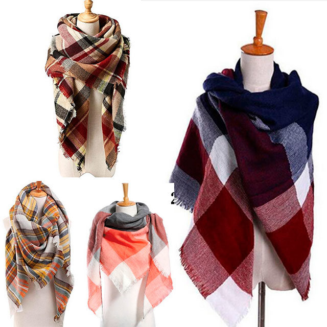 Écharpe Classique plaid cachemire (Aliexpress.com)
