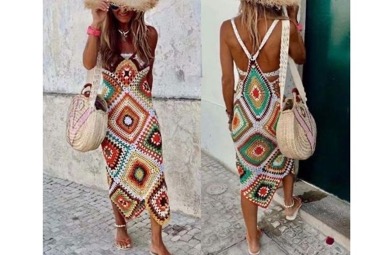 Robe style crochet (Aliexpress)